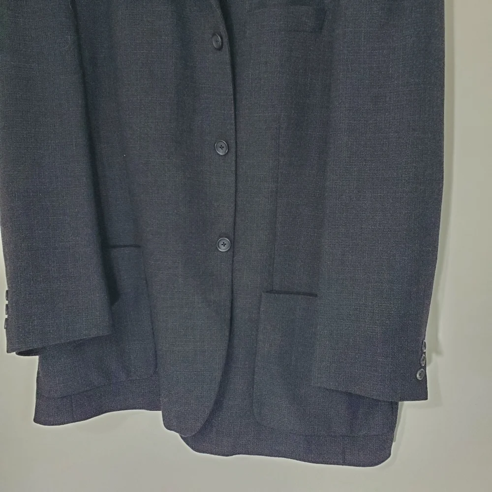 Biella Black/Britches of Georgetowne Gray Wool Knit Jacket, Size 48R